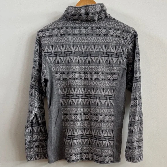 Gray Patterned Zip-Up Sweater - Picture 2 of 6